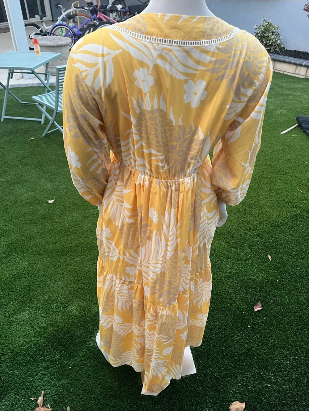 Reyn Spooner Yellow Tropical Print Maxi Dress - Picture 8 of 13